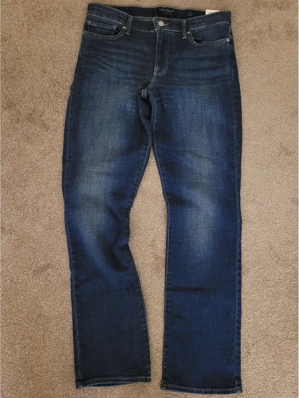 Lucky Brand Sweet Mid-Rise Straight Jeans Woman's 12/31R Dark Wash Classic NWT - Picture 2 of 9